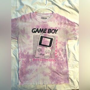 Official Game Boy T Shirt 2021 Nintendo Release Tie Dyed Pink/Purple Medium EUC